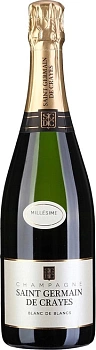 Шампанское  Saint Germain de Crayes Millésime Blanc de Blancs  Brut   2014 750 мл 12,5%