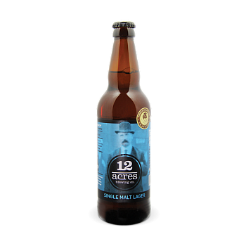 ПИВО  12 Acres Single Malt Lager  12 АКРОВ СИНГЛ МОЛТ ЛАГЕР  стекло 500 мл
