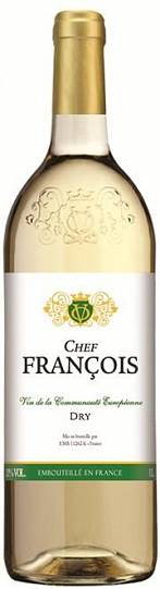 Вино Chef Francois  Blanc Dry   1000 мл