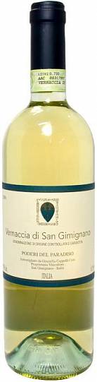 Вино Poderi del Paradiso  Vernaccia di San Gimignano  Toscana DOCG  Подери де