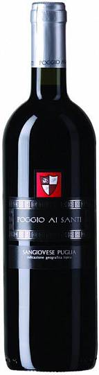 Вино красное сухое "Poggio Ai Santi" Sangiovese Dry, Puglia IGP 