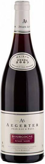 Вино Aegerter, Bourgogne AOC Pinot Noir, Эжертер, Бургонь Пино Ну