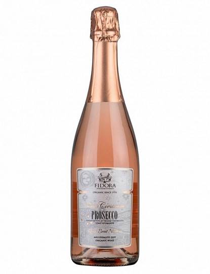 Игристое вино   Fidora Prosecco Rose Brut Nature Millesimato     2019  750 м