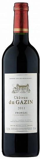 Вино Chateau du Gazin Fronsac AOC  2014 750 мл