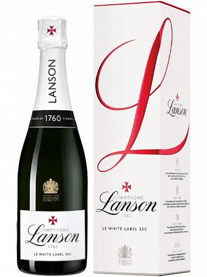 Шампанское Lanson White Label Dry-Sec gift box  2015 750 мл