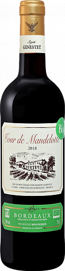 Вино "Tour de Mandelotte" Bio  Bordeaux  2018   750 мл