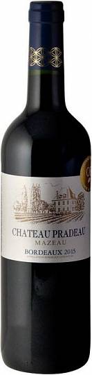 Вино Chateau Pradeau Mazeau Bordeaux AOC 2015 750 мл 
