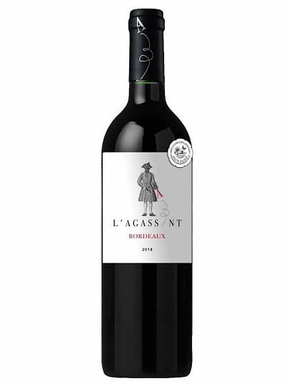 Вино L'Agassant Bordeaux AOC  Л'Агассан Бордо  красное сухое 