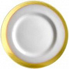 Тарелка Zafferano Strip Glass plate amber/white Дзафферано Стрип Тарелка янтарно-белый