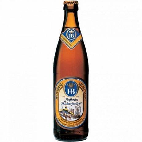 Пиво Hofbrau Oktoberfestbier Хофброй Октоберфестбир стекло 