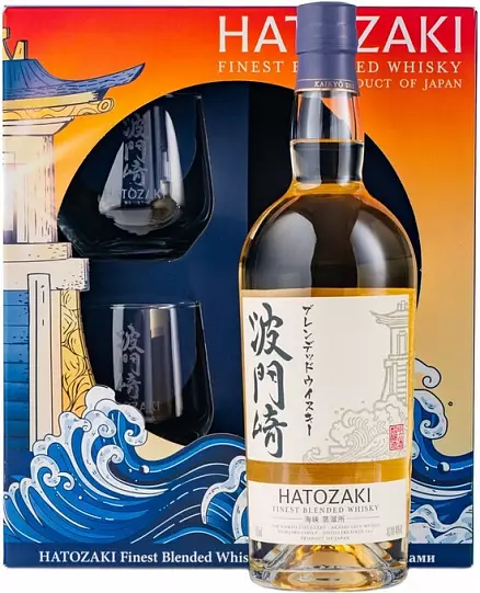 Набор   Hatozaki Japanese Blended Whisky, gift box with 2 glasses 700 мл  40 %