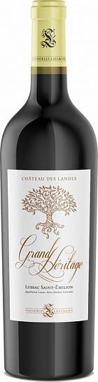Вино Chateau des Landes  Grand Heritage  Lussac Saint-Emilion AOC   2015 750 мл