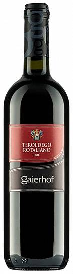 Вино GAIERHOF TEROLDEGO ROTALIANO DOC 2016 750 мл