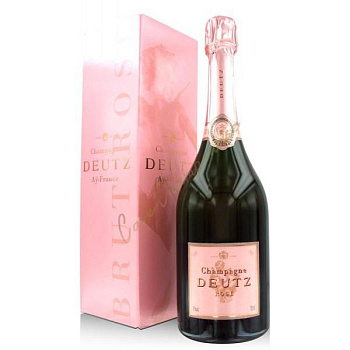 Шампанское  Amour de Deutz Brut Rose gift box 2 glass  2008  750 мл