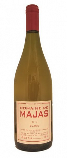 Вино DOMAINE de MAJAS Blanc de Majas  Vin de Pays des Côtes Catalanes IGP 2016 750 м