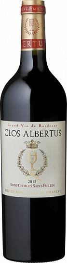 Вино "Clos Albertus" Saint-Georges Saint-Emilion AOC  2015 750 мл