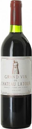 Вино Chateau Latour Pauillac AOC 1-er Grand Cru Classe  1991 750 мл