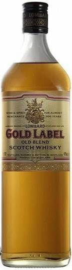 Виски Lombard Gold Label Old Blend  1000 мл