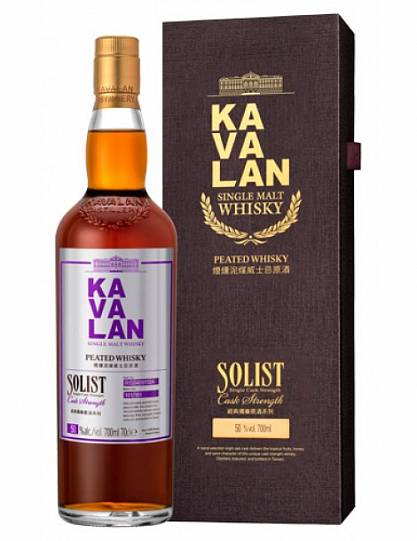 Виски KAVALAN Solist Peated Malt Single Cask Strength 50%  700 мл