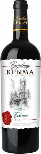 Вино  Сокровища Крыма Совиньон белое сухое 1500 мл