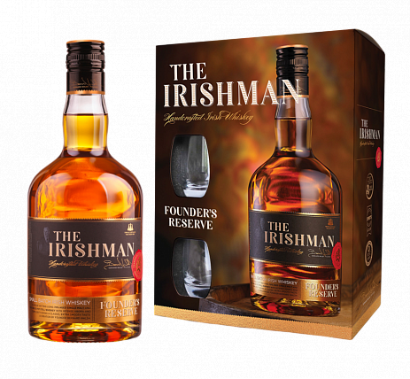 Виски The Irishman Founder’s Reserve gift box 2 glasses  700 мл