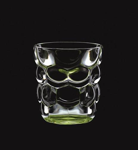 Набор стаканов 2 штуки для воды с зеленым дном 330 м