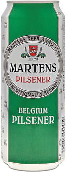 Пиво Martens Pilsener in can Мартенс Пилснер в жестяной банке 500 мл