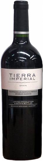 Вино Bodegas Verduguez  "Tierra Imperial Tempranillo  Shiraz & Merl ot Roble-Oake
