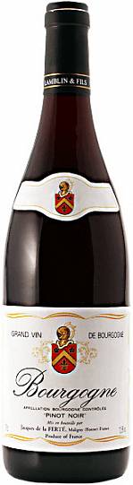 Вино Jacques de la Ferte Bourgogne Pinot Noir AOC  Жак де ля Ферте Бур