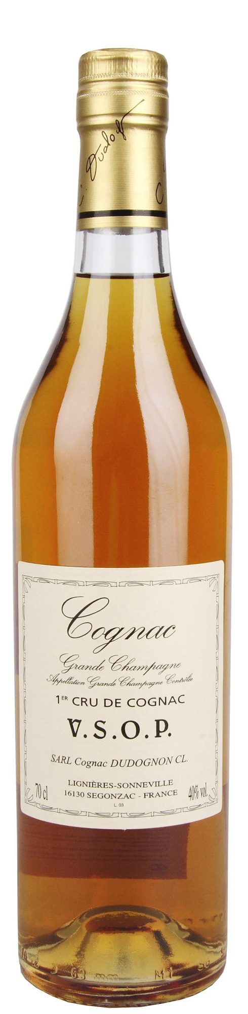 Коньяк Dudognon Grande Champagne V.S.O.P gift box  700 мл