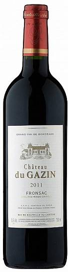 Вино Chateau du Gazin Fronsac AOC  2012 750 мл
