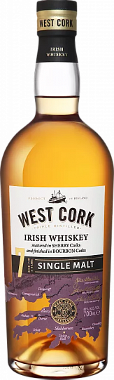 Виски  West Cork Single Malt Irish Whiskey 7 y.o. 40% 700 мл 