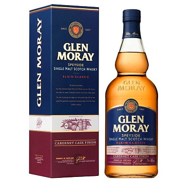 Виски Glen Moray Single Malt Elgin Classic Cabernet Cask Finish  gift box  700 мл
