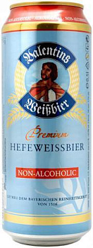 Пиво Valentins Hefeweissbier Non Alcoholic in can Валентинс Хефевайсбир безалкогольное 500 мл