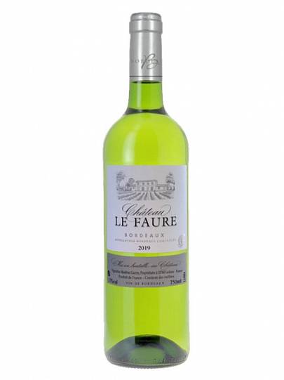 Вино Chateau Le Faure Bordeaux АОC white  750 мл