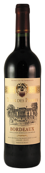 Вино Tour des pierres  Bordeaux AOC rouge sec  Тур дэ пьер  Бордо AOC красное сухое 750 мл