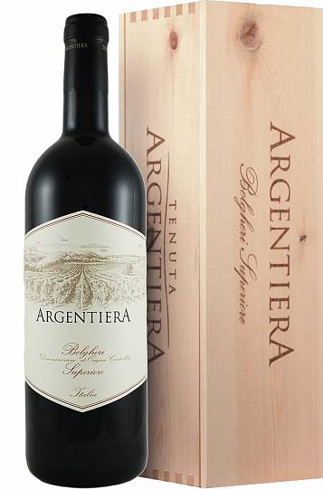Вино Argentiera Bolgheri Superiore DOC red wooden box  2007 1500 мл