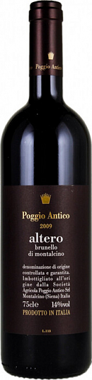 Вино  Poggio Antico Altero Brunello di Montalcino   2009 750 мл  