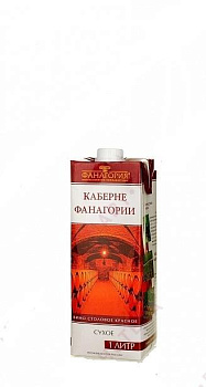 Вино столовое  Каберне Фанагории  красное сухое   1000 мл