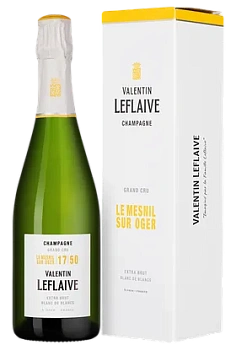 Игристое вино Valentin Leflaive Le Mesnil sur Oger Extra Brut  2017 gift box  750 мл