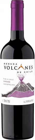 Вино  Bodega Volcanes de Chile   Carmenère  2021 750 мл 13%