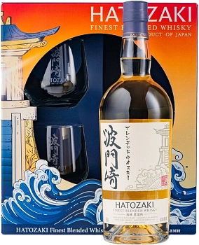Набор   Hatozaki Japanese Blended Whisky, gift box with 2 glasses 700 мл  40 %