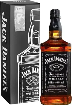 Виски Jack Daniel's metal box  1000 мл