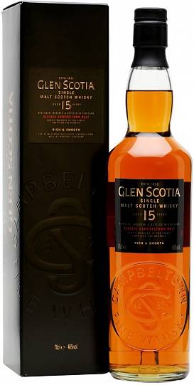 Виски Glen Scotia 15 Years Old gift box  700 мл