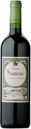 Вино  Chateau Siaurac, Lalande de Pomerol AOC  Шато Сиорак 2014  750 мл