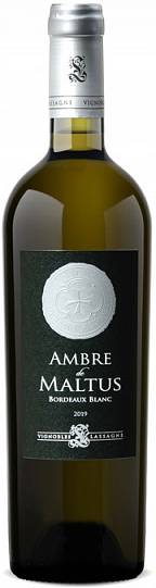  Вино  Ambre de Maltus  Bordeaux AOC Blanc  Амбре де Мальтус  2019    75