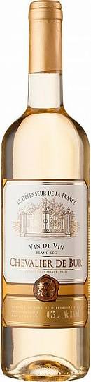 Вино  Chevalier de Bur  Blanc Sec Шевалье де Бур Белое Сухое 750