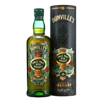 Виски  Dunvilles Single Malt Irish Whiskey Oloroso Sherry Cask 20YO   in tube 700 мл  46 %