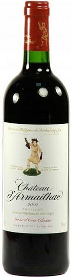 Вино Chateau d'Armailhac Pauillac AOC 5-me Grand Cru Classe  2016 750 мл 13,5%
