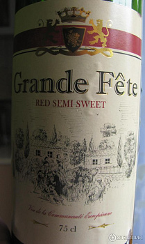 Вино UCCOAR Groupe, Grande Fete, Уккоар САС, ГРАНД ФЭТ красное п/сладкое 0,75